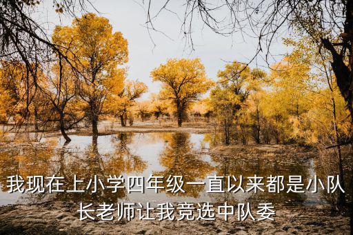 我現在上小學四年級一直以來都是小隊長老師讓我競選中隊委