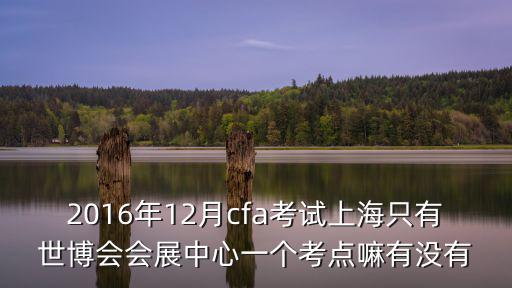 2016年12月cfa考試上海只有世博會會展中心一個考點嘛有沒有