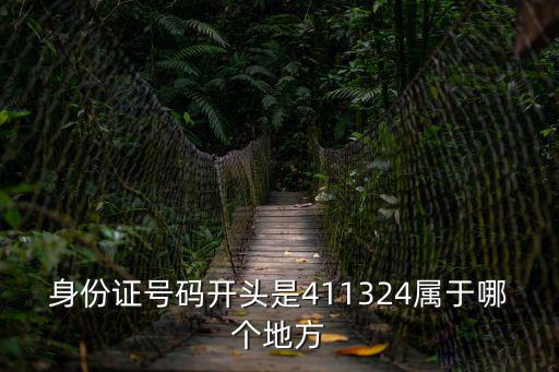 身份證號碼開頭是411324屬于哪個地方