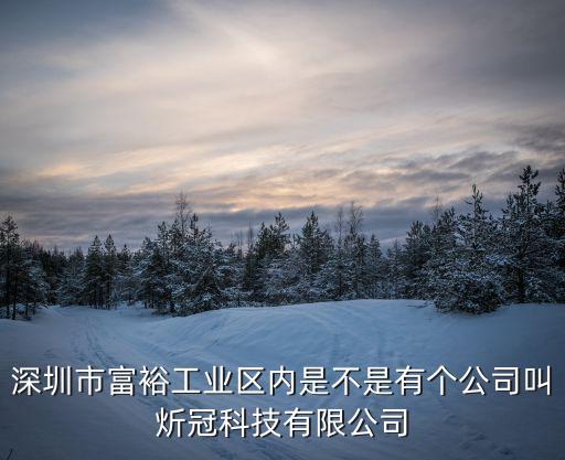 深圳市富裕工業區內是不是有個公司叫炘冠科技有限公司