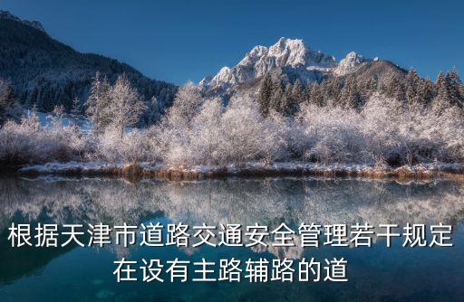 根據天津市道路交通安全管理若干規定在設有主路輔路的道