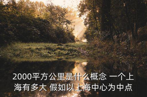 2000平方公里是什么概念 一個上海有多大 假如以上海中心為中點
