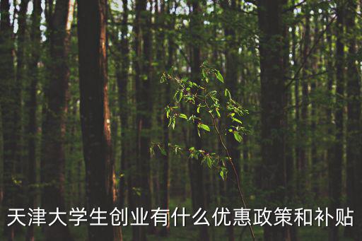 天津大學(xué)生創(chuàng)業(yè)有什么優(yōu)惠政策和補貼