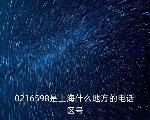0216598是上海什么地方的電話區號