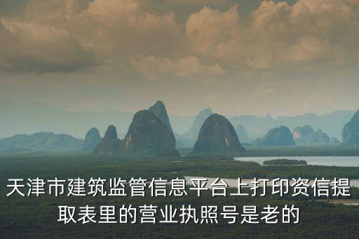 天津市建筑監(jiān)管信息平臺上打印資信提取表里的營業(yè)執(zhí)照號是老的
