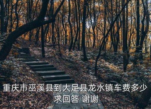 重慶市巫溪縣到大足縣龍水鎮(zhèn)車費(fèi)多少 求回答 謝謝