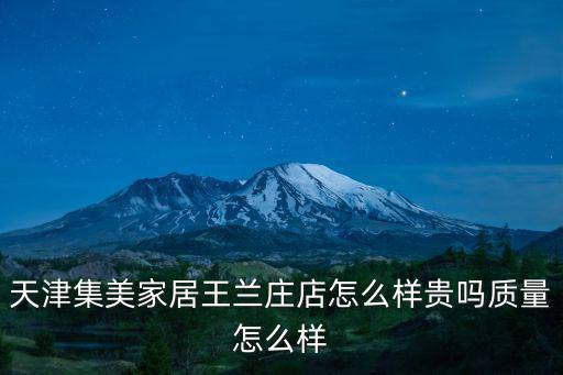 天津集美家居王蘭莊店怎么樣貴嗎質量怎么樣