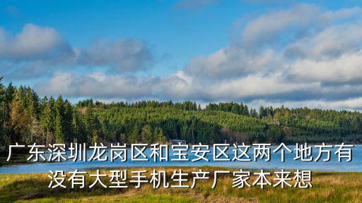 廣東深圳龍崗區(qū)和寶安區(qū)這兩個地方有沒有大型手機(jī)生產(chǎn)廠家本來想