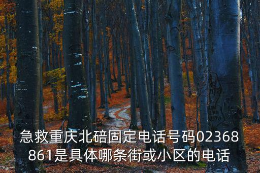 急救重慶北碚固定電話號碼02368861是具體哪條街或小區的電話