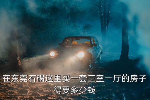 東莞石碣的樓價，本人想在東莞石龍或石碣或博羅石灣圓洲買一套兩房70至80平的