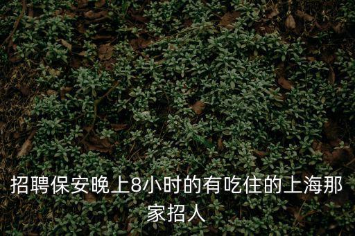 招聘保安晚上8小時(shí)的有吃住的上海那家招人