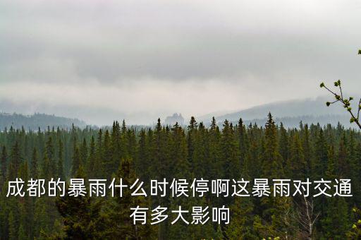 成都的暴雨什么時(shí)候停啊這暴雨對(duì)交通有多大影響