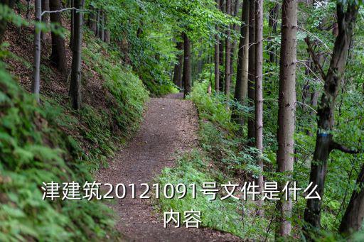 津建筑20121091號文件是什么內容