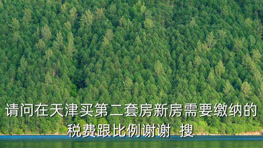 請問在天津買第二套房新房需要繳納的稅費跟比例謝謝  搜