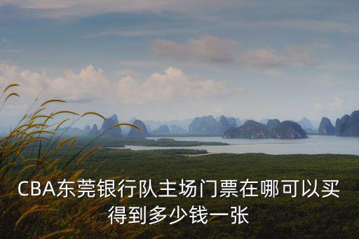 CBA東莞銀行隊(duì)主場(chǎng)門票在哪可以買得到多少錢一張