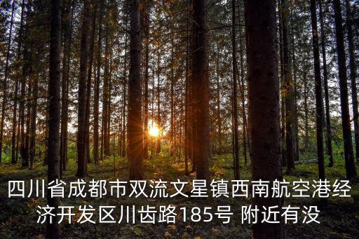 四川省成都市雙流文星鎮西南航空港經濟開發區川齒路185號 附近有沒