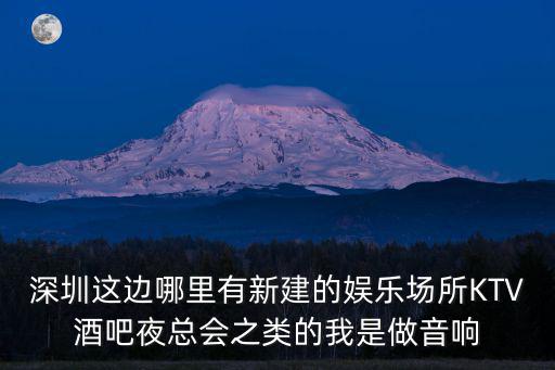 深圳這邊哪里有新建的娛樂場所KTV酒吧夜總會之類的我是做音響