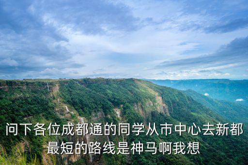 問下各位成都通的同學從市中心去新都最短的路線是神馬啊我想