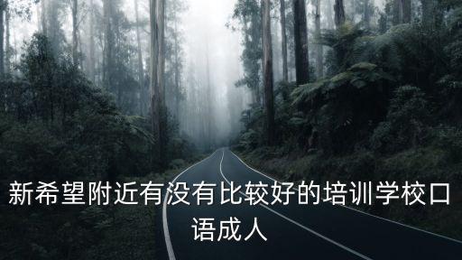 新希望附近有沒有比較好的培訓學?？谡Z成人