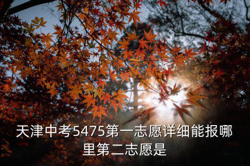 天津中考5475第一志愿詳細能報哪里第二志愿是