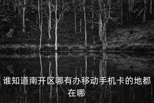 天津市南開區愛語移動網營業廳地址，誰知道南開區哪有辦移動手機卡的地都在哪