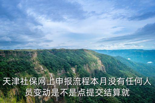 天津社保網上申報流程本月沒有任何人員變動是不是點提交結算就