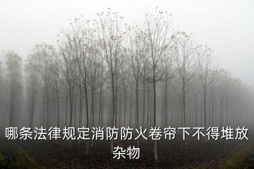 哪條法律規(guī)定消防防火卷簾下不得堆放雜物