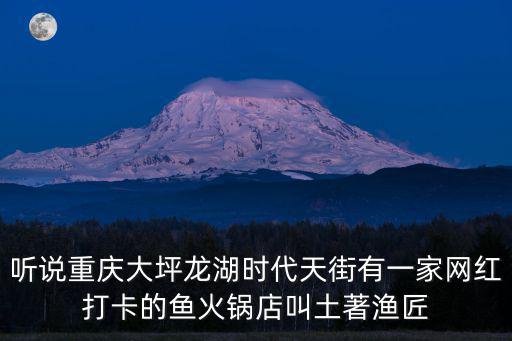 聽說重慶大坪龍湖時代天街有一家網紅打卡的魚火鍋店叫土著漁匠
