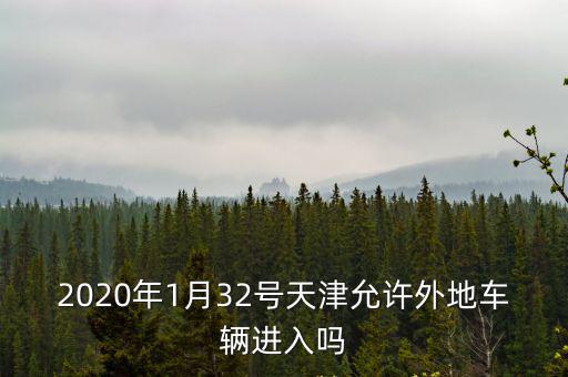 2020年1月32號天津允許外地車輛進入嗎