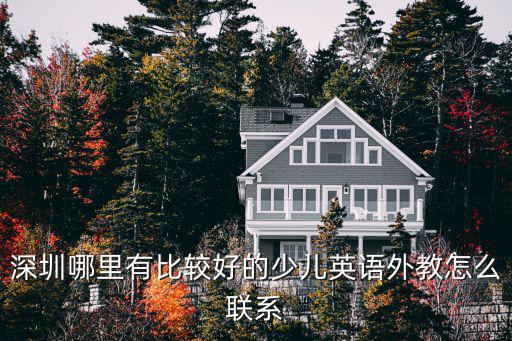 深圳哪里有比較好的少兒英語外教怎么聯系