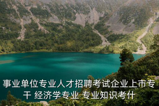 事業單位專業人才招聘考試企業上市專干 經濟學專業 專業知識考什
