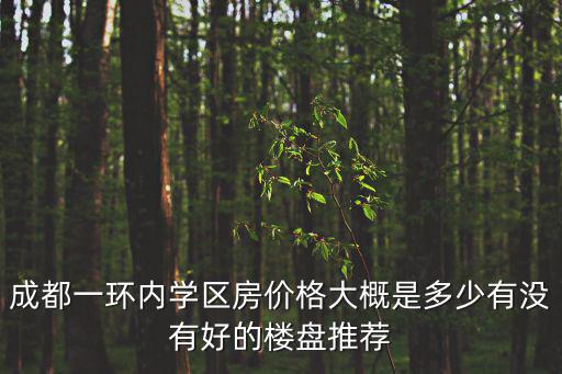成都一環內學區房價格大概是多少有沒有好的樓盤推薦
