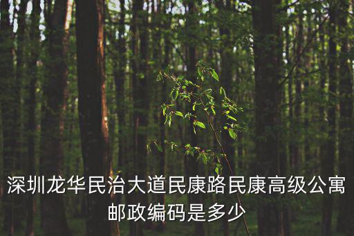 深圳龍華康華苑，深圳龍華民治大道民康路民康高級公寓郵政編碼是多少