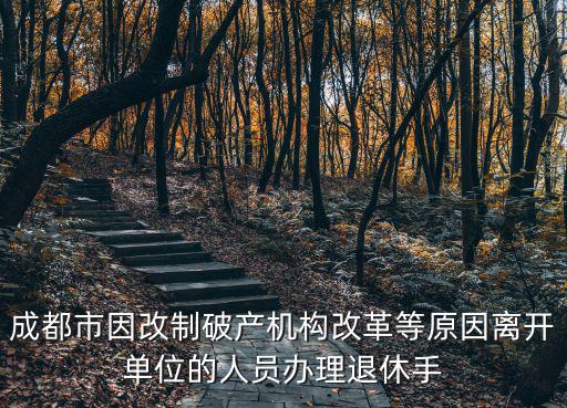 成都市因改制破產機構改革等原因離開單位的人員辦理退休手