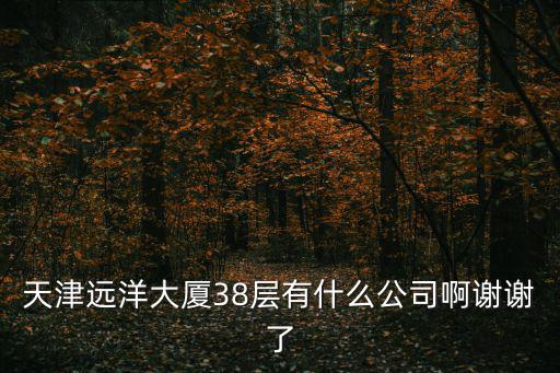 天津遠洋大廈38層有什么公司啊謝謝了