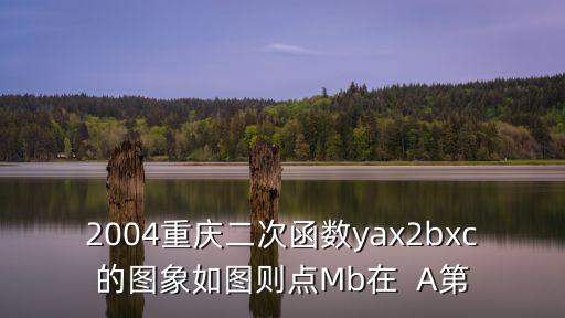 2004重慶二次函數(shù)yax2bxc的圖象如圖則點(diǎn)Mb在  A第