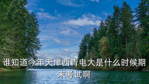 誰(shuí)知道今年天津西青電大是什么時(shí)候期末考試啊