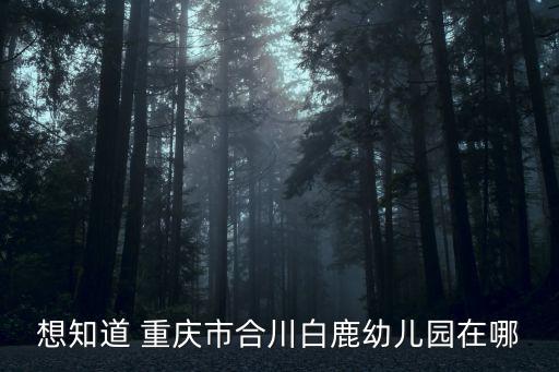 想知道 重慶市合川白鹿幼兒園在哪