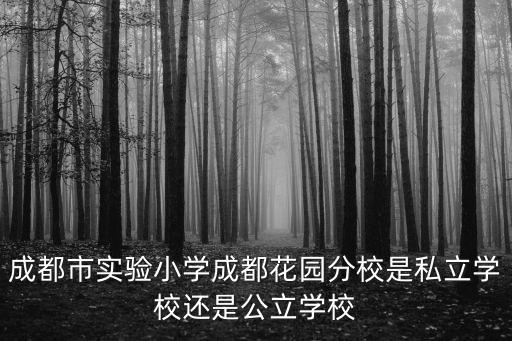 成都市實驗小學成都花園分校是私立學校還是公立學校