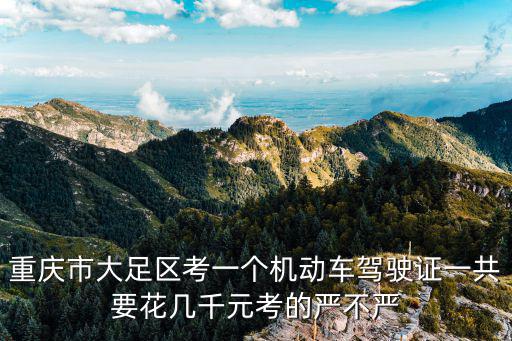 重慶市大足區考一個機動車駕駛證一共要花幾千元考的嚴不嚴