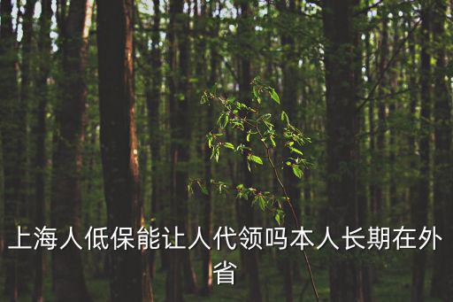 上海人低保能讓人代領嗎本人長期在外省