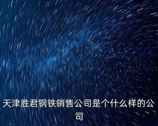 天津市型鋼銷售有限公司，天津勝君鋼鐵銷售公司是個什么樣的公司