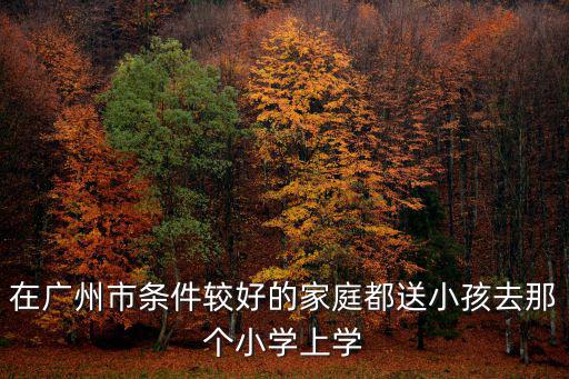 在廣州市條件較好的家庭都送小孩去那個小學上學