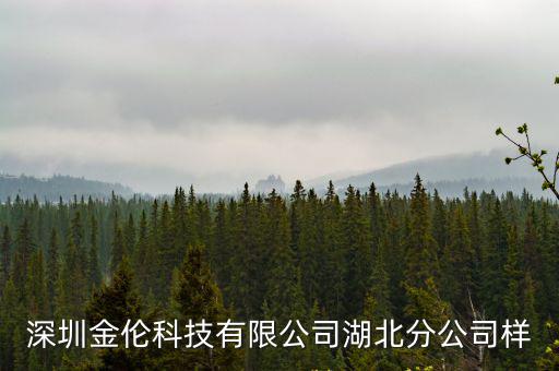 深圳金倫科技有限公司湖北分公司樣