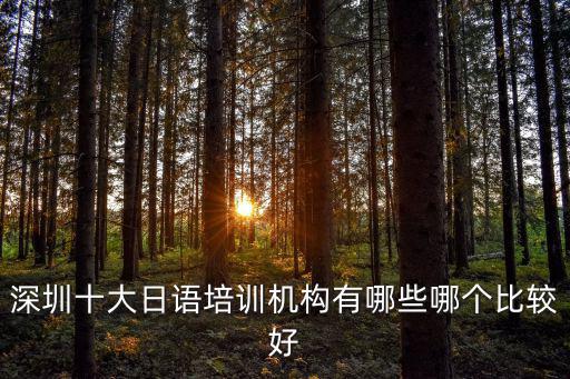 深圳十大日語培訓機構有哪些哪個比較好
