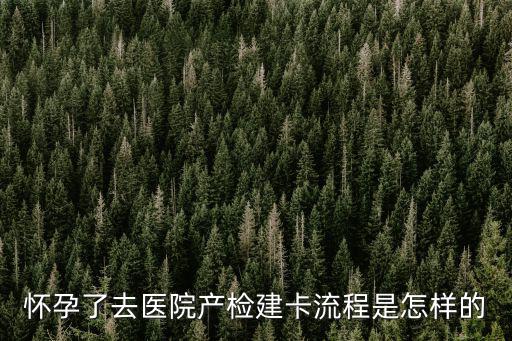 懷孕了去醫院產檢建卡流程是怎樣的