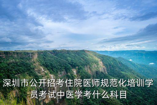 深圳市公開招考住院醫師規范化培訓學員考試中醫學考什么科目