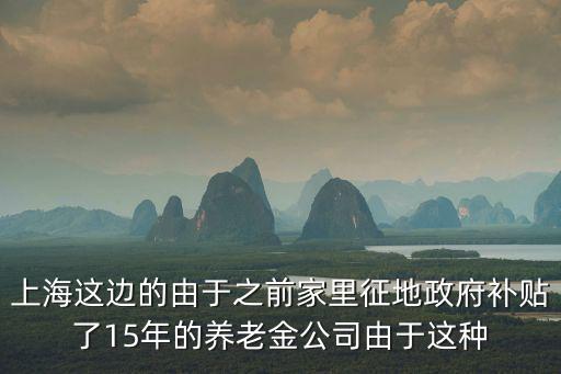 上海這邊的由于之前家里征地政府補貼了15年的養老金公司由于這種