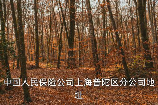 中國人民保險公司上海普陀區(qū)分公司地址
