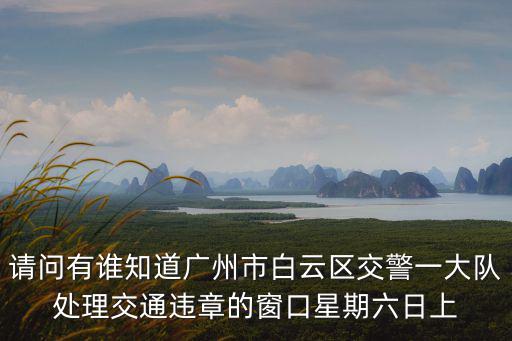 廣州白云交通警察大隊，白云交警三大隊在什么位置